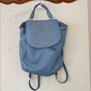 Baby blue backpack